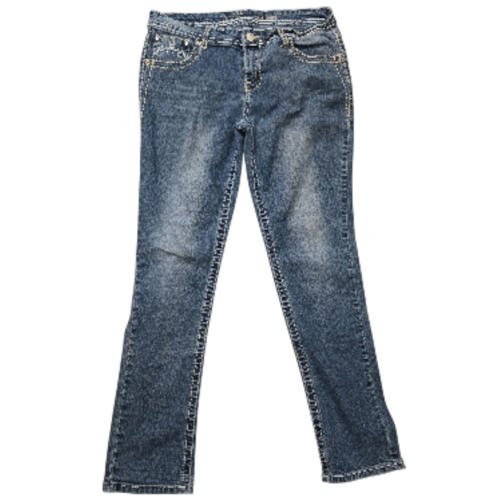 Revolution by Revolt Light Wash Straight Leg Stretch Jeans Sz 14 1/2 28" Inseam - Picture 2 of 2